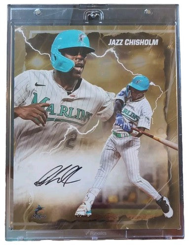 JAZZ CHISHOLM JR. 2024 Fanatics Under Wraps Emanate 8x10 AUTO GOLD #/50 Yankees
