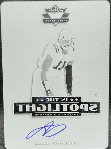 ANTHONY BARR 2014 Leaf Valiant Draft RC AUTO PRINTING PLATE #1/1 Vikings One of