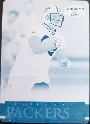 DeShawn Wynn 2007 Donruss Gridiron Gear Rookie PRINTING PLATE #1/1 of 1 Packers