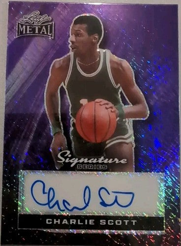 CHARLIE SCOTT 2024 Leaf Metal Signature AUTO Purple Shimmer SP #1/1 Suns Celtics