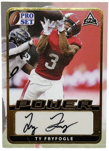 TY FRYFOGLE 2022 Leaf Pro Set Power RC AUTO Gold SP #1/1 Chiefs Cowboys Indiana