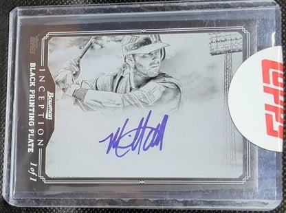 MIKE OLT 2013 Topps Bowman Inception RC AUTO PRINTING PLATE #1/1 Rangers One of