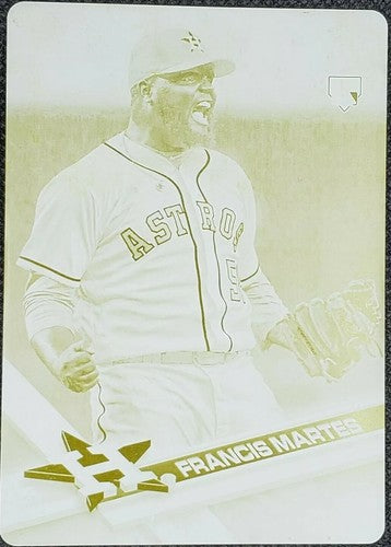 FRANCIS MARTES 2017 Topps Update Series RC PRINTING PLATE SP #1/1 Houston Astros
