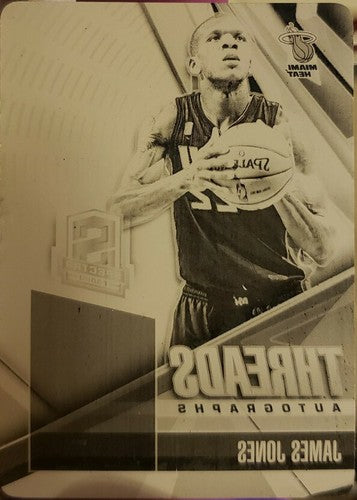 JAMES JONES 2013-14 Spectra Threads Autograph PRINTING PLATE SP #1/1 of 1 Heat