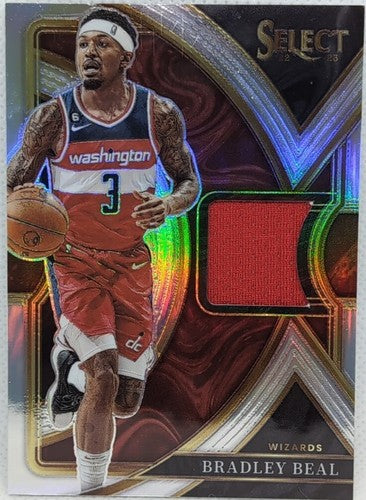 BRADLEY BEAL 2022-23 Panini Select Game Used Jersey Relic PRIZM SP Suns Wizards