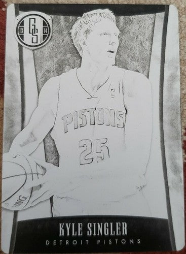 KYLE SINGLER 2013-14 Gold Standard PRINTING PLATE SP #1/1 of 1 Detroit Pistons