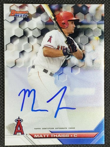 MATT THAISS 2016 Topps Bowman's Best Of '16 Prospect Rookie Card RC AUTO Angels
