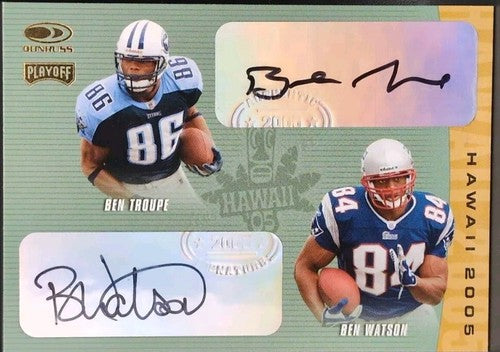 Kellen WINSLOW JR. Ben WATSON TROUPE ROBINSON 2005 Playoff Hawaii QUAD AUTO #/10