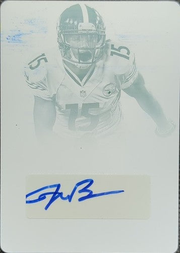 JUSTIN BROWN 2013 Panini National Treasures RC AUTO PRINTING PLATE #1/1 Steelers