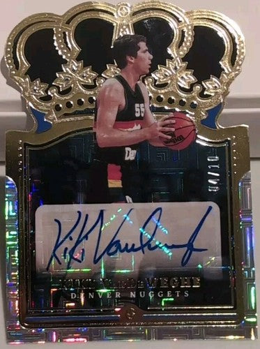 KIKI VanDeWEGHE 2021-22 Panini Crown Royale Die-Cut AUTO GOLD SP #04/10 Nuggets