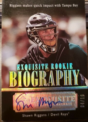 SHAWN RIGGANS 2007 Exquisite Rookie Biography AUTO Autograph Silver Spectrum /10