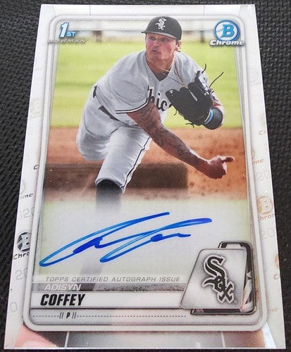 ADISYN COFFEY 2020 Topps Bowman Chrome Rookie Prospect RC AUTO Chicago White Sox