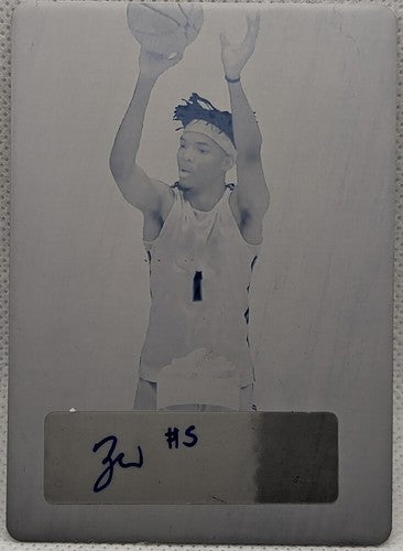 ZAIRE WADE 2021-22 Leaf Metal RC AUTO PRINTING PLATE SP #1/1 Jazz Dwyane BAL of