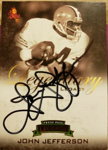 JOHN JEFFERSON 2008 Press Pass Legends Legacy AUTO SP #/372 Chargers Packers ASU