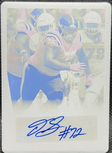 TYLER SHELVIN 2021 Leaf Ultimate Draft 1990 RC AUTO PRINTING PLATE #1/1 Bengals