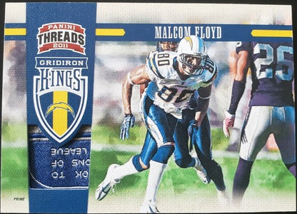 MALCOM FLOYD 2011 Panini Threads Gridiron Kings LAUNDRY TAG Jersey Patch SP #/99