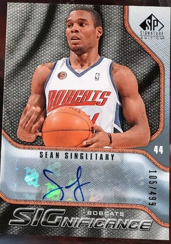 SEAN SINGLETARY 2009-10 UD SP Signature Edition SIGnificance AUTO #/499 Bobcats