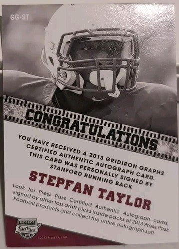 STEPFAN TAYLOR 2013 Press Pass FanFare RC AUTO MELTING SP 1/1 Cardinals Stanford