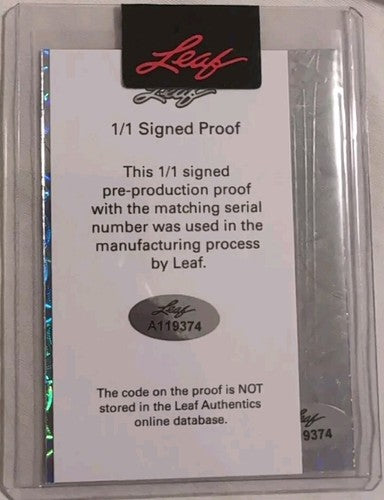 VYCTORIUS MILLER 2022-23 Leaf Optichrome PROOF AUTO Red SCOPE SP #1/1 LSU Tigers