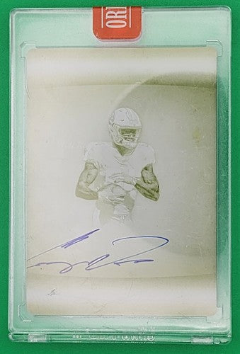COREY DAVIS 2017 Panini Preferred Penmanship RC AUTO PRINTING PLATE #1/1 Titans