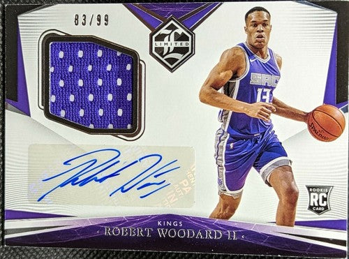 ROBERT WOODARD II 2020-21 Panini Chronicles Limited DUAL AUTO JERSEY #/99 Kings