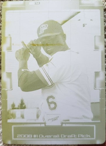 TIM BECKHAM 2008 Tristar Prospects Plus Rookie PRINTING PLATE SP #1/1 of 1 Rays