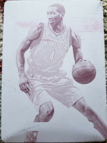 WESLEY JOHNSON 2012-13 Panini Totally Certified PRINTING PLATE #1/1 Wolves Suns