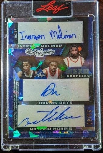 Kris MURRAY Jalen WILSON Kevin McCULLAR + 2022-23 Leaf MultiGraphics Hexa AUTO #