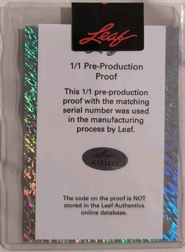 JERMAINE SAMUELS 2022-23 Leaf Exotic Pre-Production PROOF AUTO ELEPHANT SP #1/1