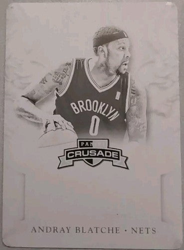 ANDRAY BLATCHE 2012-13 Panini Crusade Quest Autographs PRINTING PLATE #1/1 Nets