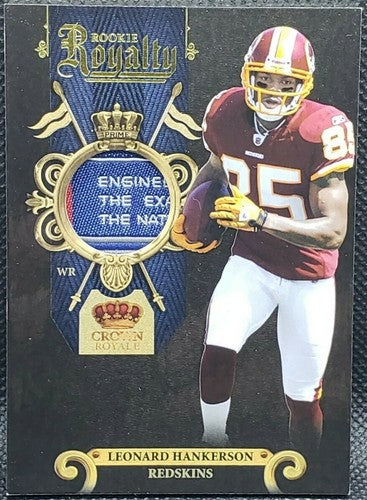 LEONARD HANKERSON 2011 Panini Crown Royale RC Jersey LAUNDRY TAG PATCH SP #17/50