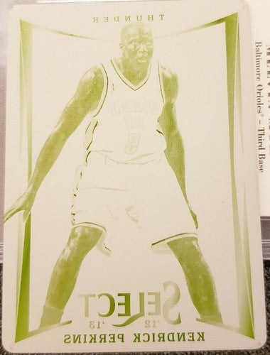KENDRICK PERKINS 2012-13 Panini Select PRINTING PLATE SP #1/1 Thunder Cavaliers