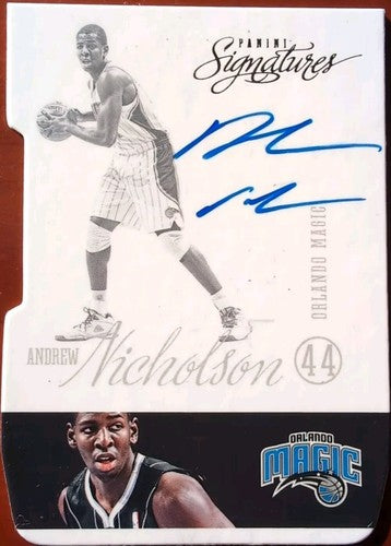 ANDREW NICHOLSON 2012-13 Panini Signatures Die-Cut AUTO SP Magic Wizards Nets 41