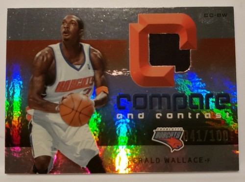 Gerald WALLACE Primoz BREZEC 2005-06 UD Reflections DUAL Jersey SP #/100 Bobcats