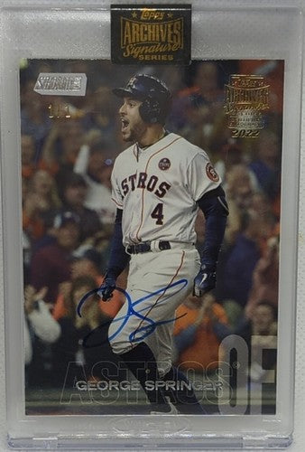 GEORGE SPRINGER 2022 Topps Archives 2018 Stadium Club AUTO #1/1 Astros Blue Jays