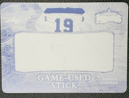 TERRY HARPER 2016 Leaf Lumber Kings Game Used Stick PRINTING PLATE 1/1 Canadiens