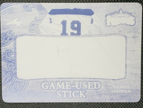 TERRY HARPER 2016 Leaf Lumber Kings Game Used Stick PRINTING PLATE 1/1 Canadiens