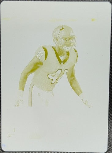 ZACH CUNNINGHAM 2017 Panini Playoff RC PRINTING PLATE #1/1 Texans Titans One of
