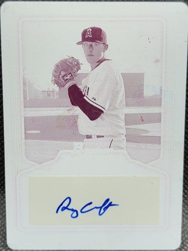 RYAN CHAFFEE 2010 Bowman Draft Picks Prospects RC AUTO PRINTING PLATE 1/1 Angels