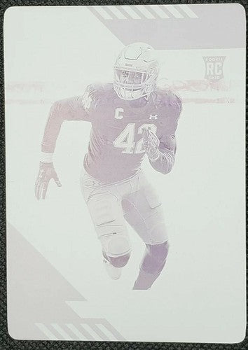JULIAN OKWARA 2020 Panini XR RC Rookie PRINTING PLATE SP #1/1 Detroit Lions #197