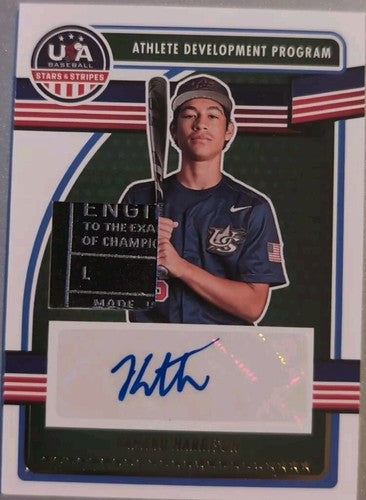 KAHAKU HARRISON 2023 USA Stars & Stripes AUTO Jersey LAUNDRY TAG PATCH SP /2 ADP
