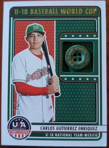 CARLOS GUTIERREZ ENRIQUEZ 2023 Stars & Stripes Jersey BUTTON PATCH SP #/6 Giants