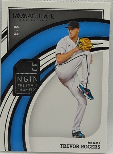 TREVOR ROGERS 2022 Panini Immaculate Jersey LAUNDRY TAG PATCH Black #8/8 Marlins