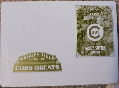 BRUCE SUTTER 2006 Cubs Greats of the Game Wrigley Field PRINTING PLATE #1/1 of 1