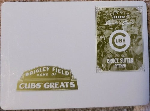 BRUCE SUTTER 2006 Cubs Greats of the Game Wrigley Field PRINTING PLATE #1/1 of 1