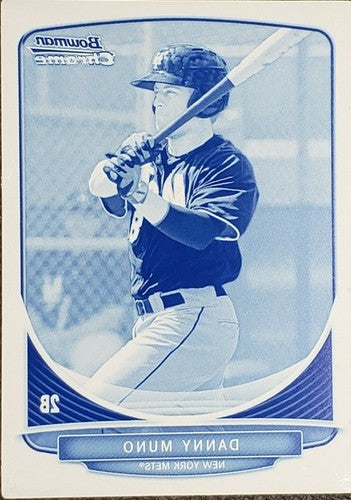 DANNY MUNO 2013 Topps Bowman Chrome Mini RC PRINTING PLATE SP #1/1 New York Mets