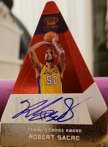 ROBERT SACRE 2012-13 Preferred Crown Royale Choice Award AUTO Autograph # Lakers