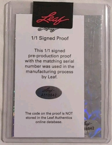 DIOR JOHNSON 2022-23 Leaf Optichrome Pre-Production PROOF AUTO PINK SP #1/1 UCF