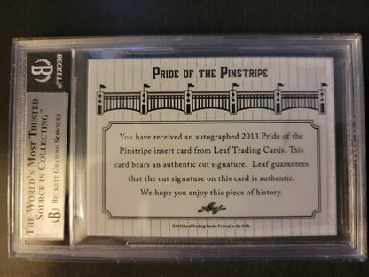 SHANE RAWLEY 2013 Leaf Pride of the Pinstripe CUT AUTO Beckett BGS #1/1 Yankees