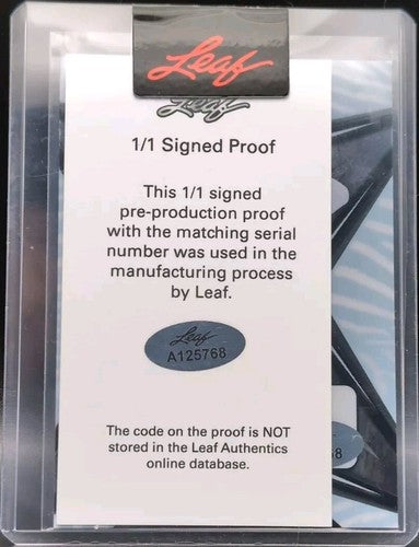 COLBY JONES 2022-23 Leaf Exotic AUTO Pre-Production PROOF Clear Zebra #1/1 Kings